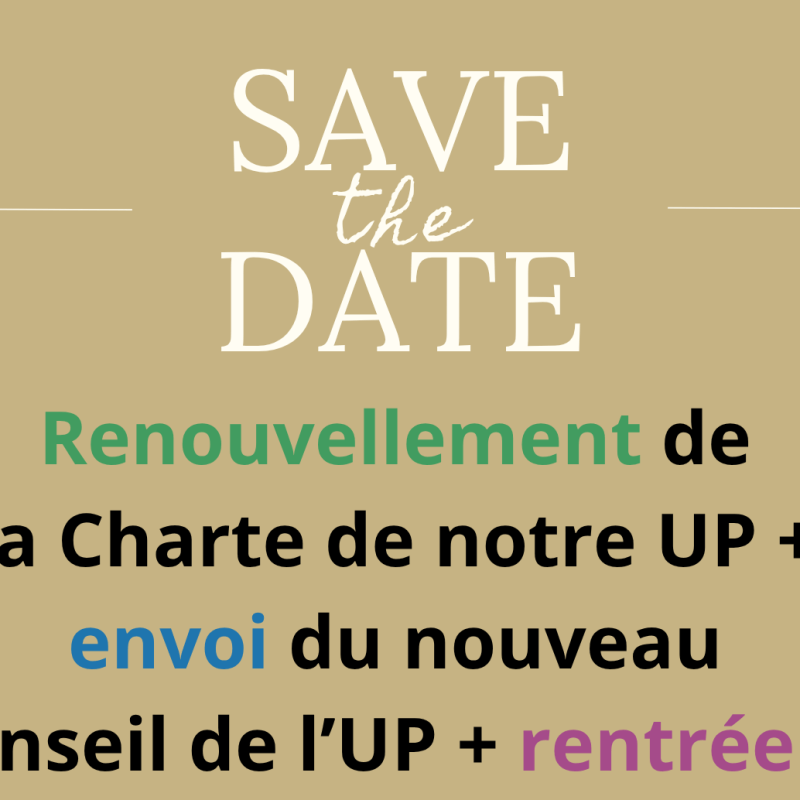 Save the date dimanche 11 octobre 26 en&nbsp;UP