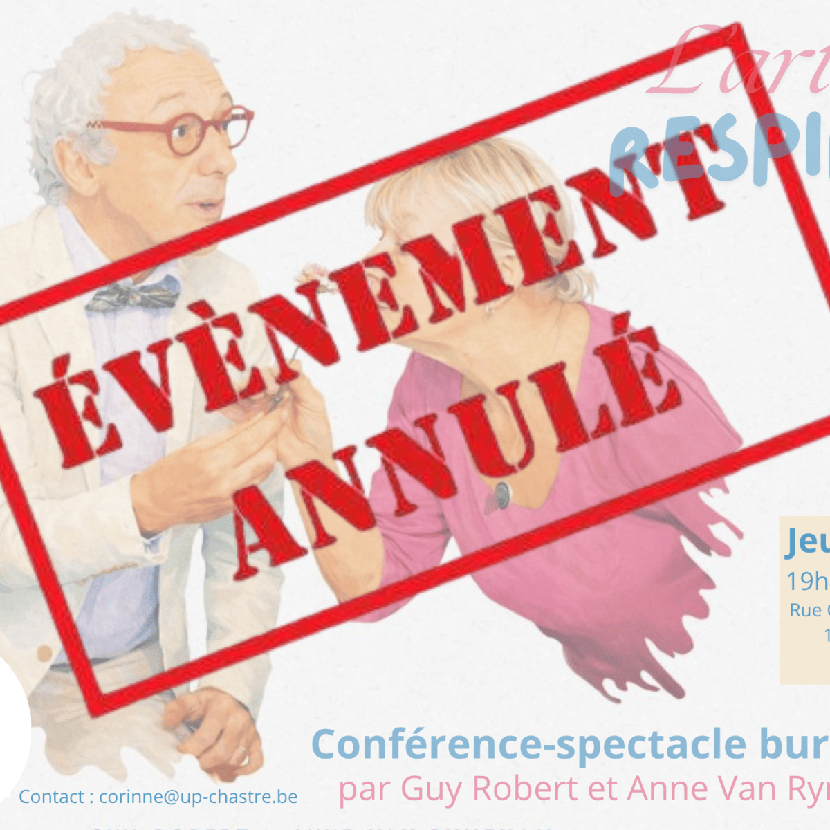 Annulation EsP&rsquo;R 17 sept 26 conférence-spectacle burlesque